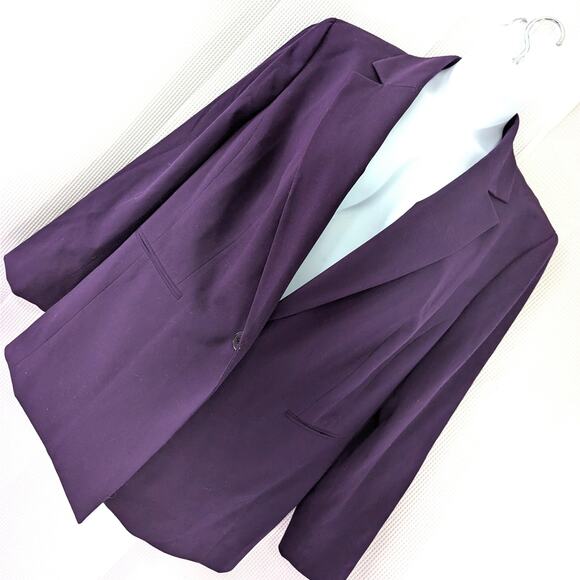NINE WEST! DEEP VIOLET PURPLE TAILORED DRESS JACKET, BLAZER, COAT! SZ 20W - Picture 11 of 11